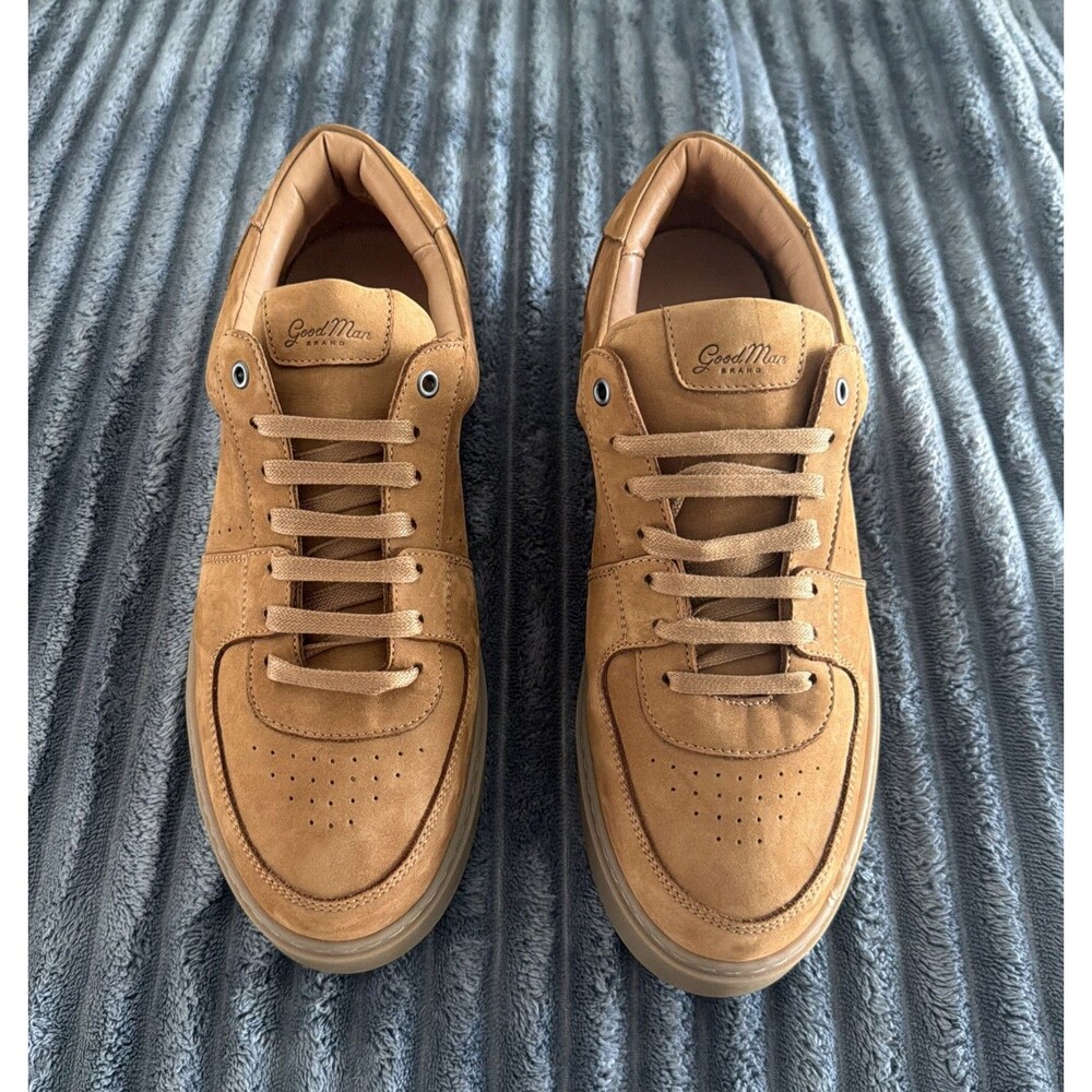 New Good Man Brand Prospect Sneakers Whiskey Brown Leather Suede Men’s Size 11